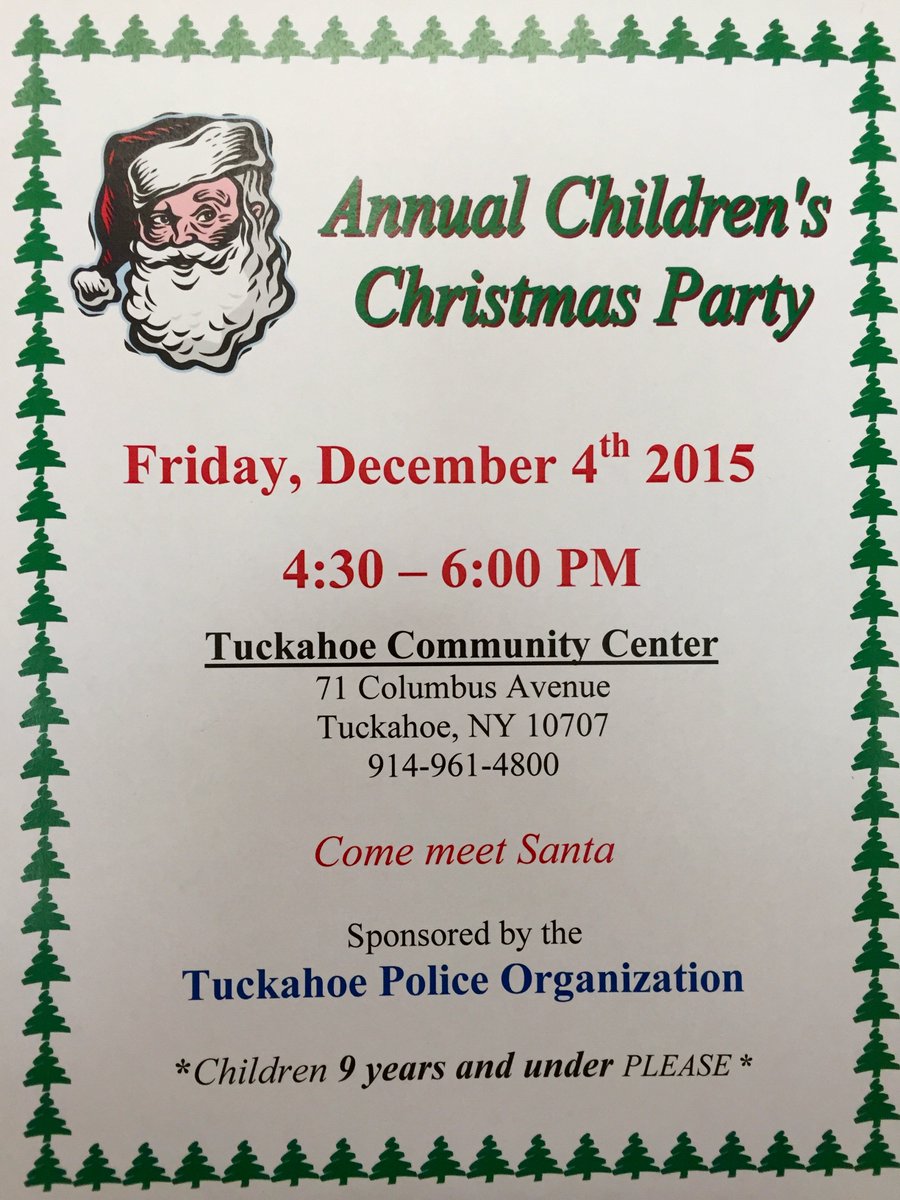 TuckahoePolice's tweet photo. Come join the Tuckahoe Police Officers and Santa for a great event, gifts will be given to all children who attend. https://t.co/IZOGzvsYRh