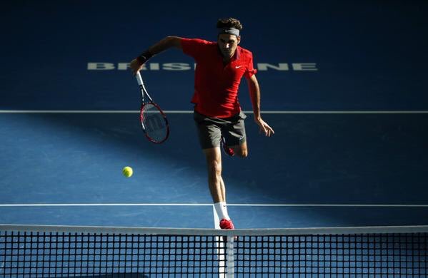 FedererFan07's tweet photo. .@RogerFederer won his 1000th match in an #AllWilson intense three set final π₯. @BrisbaneTennis @WilsonTennis #RedRF https://t.co/IUxdDb4rpk