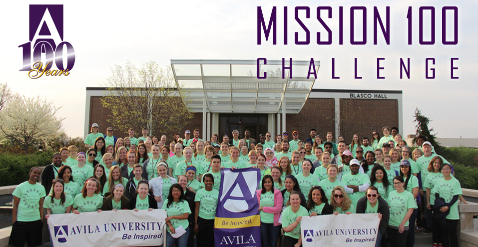 AvilaUniversity's tweet photo. Don't forget to sign up for #Mission100! 100 ppl, 100 service hrs, Avila's 100th yr https://t.co/Qh9HJeis0A https://t.co/scp4Czt104