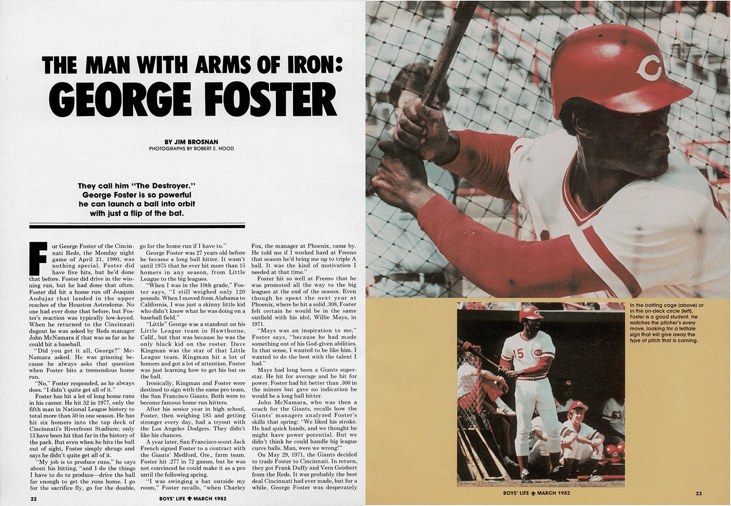 Happy birthday to team hall-of-famer George Foster. The slugger was the star of our March 1982 issue. 