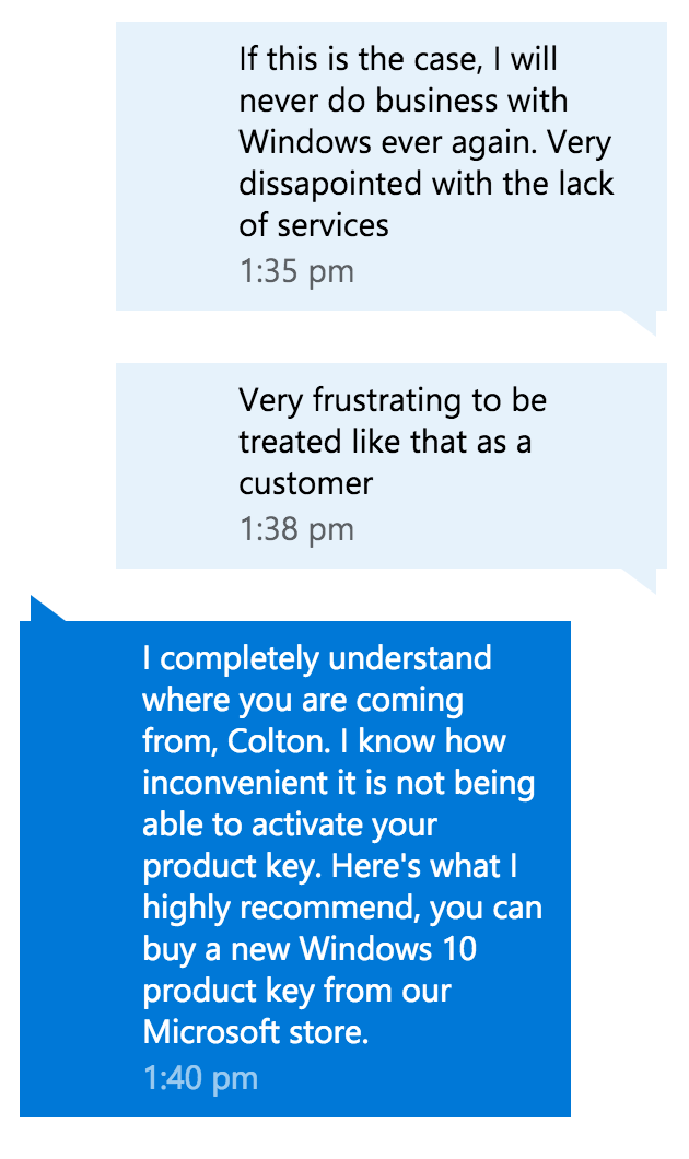 coltonehope's tweet photo. When you deal with @Microsoft buy a license and tell you to buy another one #softwarescam #switchtoapple #badservice https://t.co/Mv2iquWn5D