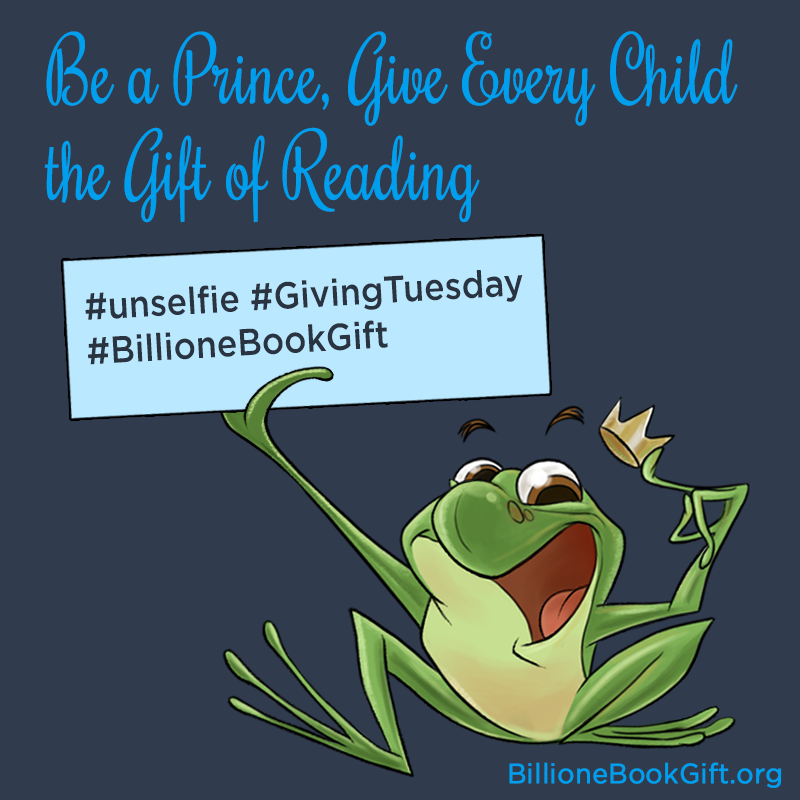 BillionBookGift's tweet photo. Be a Prince on #GivingTuesday and read with a child.
#unselfie #BillioneBookGift #FrogPrince #Books https://t.co/KGGozzpRJ6