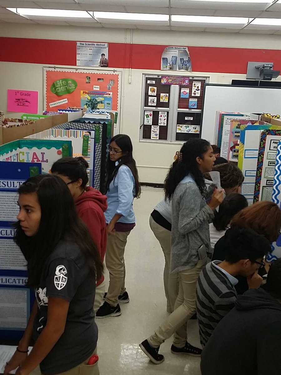 PKDean3's tweet photo. AP Chemistry judging Ben Sheppard Elementary science fair projects. https://t.co/JUWR5XrkHA