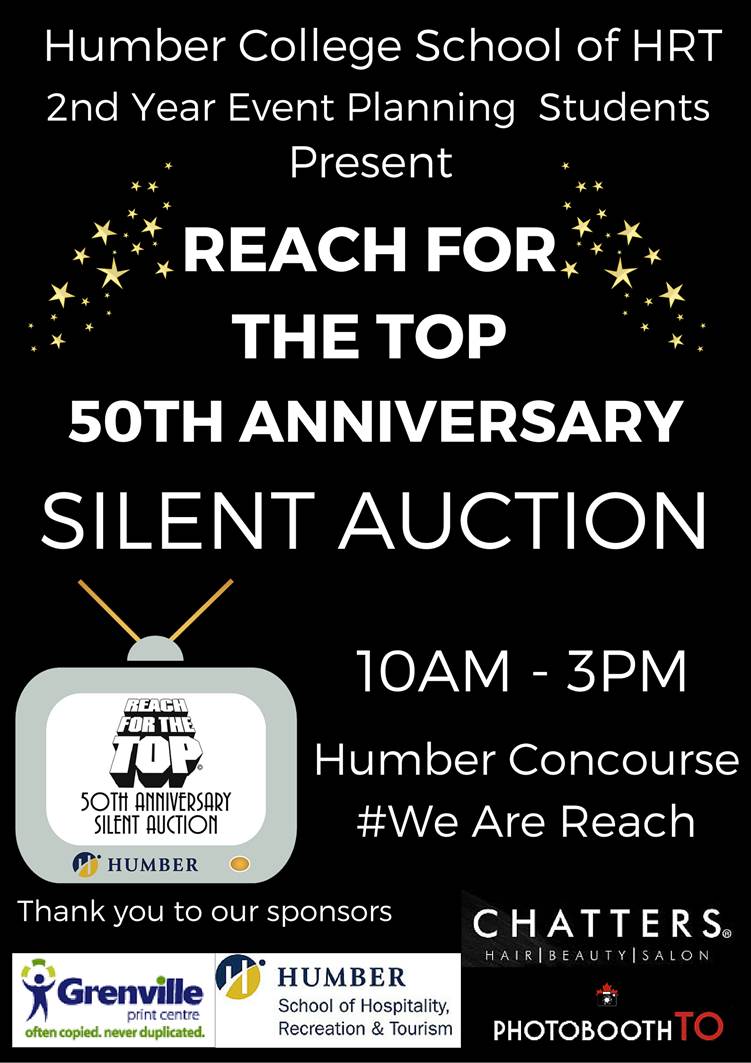 HumberHRT's tweet photo. #HumberNorth - Silent Auction today in the concourse Great Xmas gifts ideas for all. @RFTT50thAuction #WeAreReach https://t.co/XdgXNHUCrH