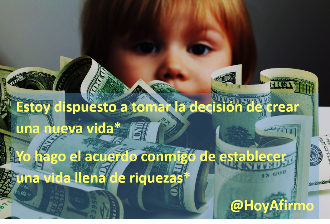 HoyAfirmo's tweet photo. Yo hago el acuerdo conmigo de establecer una vida llena de riquezas* https://t.co/pGFb5xrpre