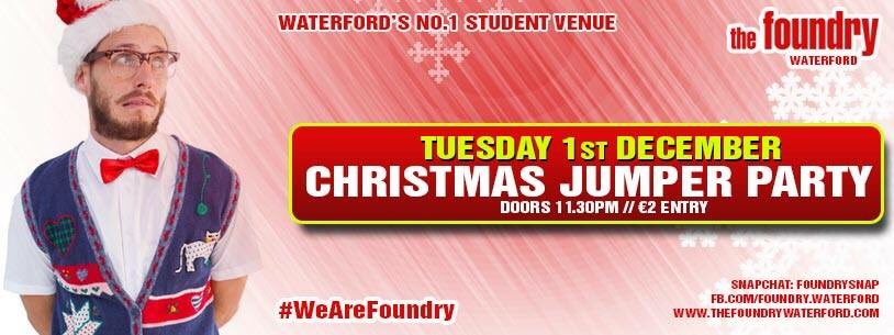 TheFoundryWD's tweet photo. Tonight is Christmas jumper nite, win exclusive Foundry jumpers https://t.co/iNjA9GGM0K