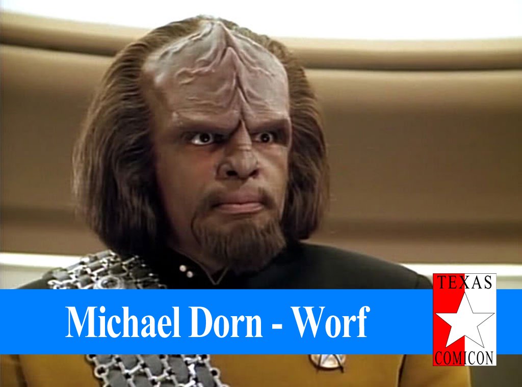 Meet #MichaelDorn <a href="/akaWorf/">Michael Dorn</a> at #TexasComicon2016 July 8-10! #StarTrek <a href="/StarTrek/">Star Trek</a> #Worf #ComicCon #ComicCon2016
