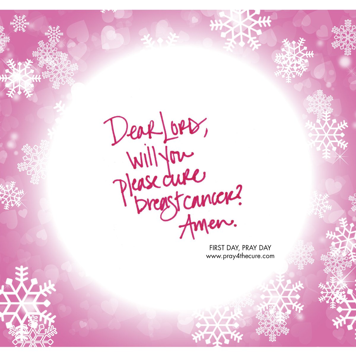 First day, pray day! Don't forget to take some time to #pray4thecure today!