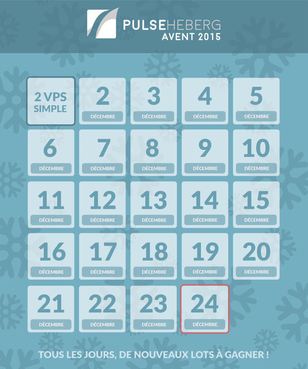 pulseheberg's tweet photo. Premier jour, 2 VPS Simple S à gagner, tirage au sort après 75 RT. #PulseAvent https://t.co/Vn5YVbkEDG