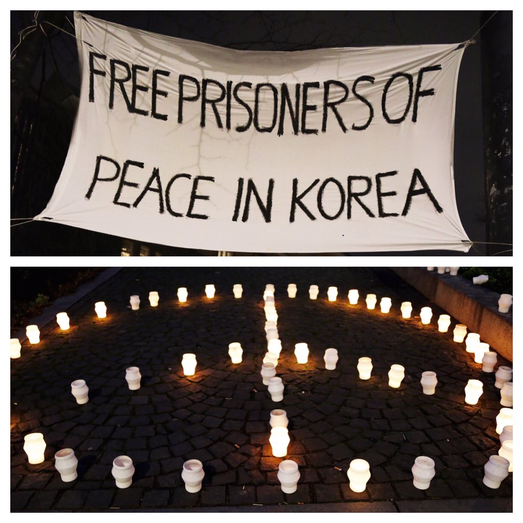 Akl_Wri's tweet photo. Solidarity action at the embassy of South Korea in Helsinki. #PfP15 #peace #finland #southkorea @withoutwar_bot https://t.co/i9qkx8YBb4