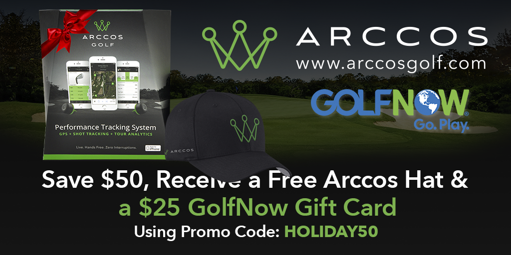 Miss #CyberMonday? #Shop Arccos Tuesday! Get $50 off &amp; a $25 <a href="/golfnow/">GolfNow</a> gift card w/ purchase! Hurry! Promo ends today