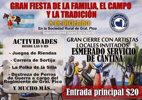 Fiesta de la Familia, el Campo y la Tradición en Gral. Picó organizada por <a href="/AteneoSRGP/">Ateneo General Pico</a> Cc @AteneosCRArg