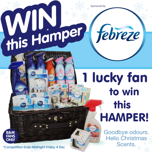 bmstores's tweet photo. FLW &amp; RT to be in with a chance of winning this @febrezeuk filled hamper! Comp ends Friday 4 Dec  #winit #Christmas https://t.co/G8y8W77GKm