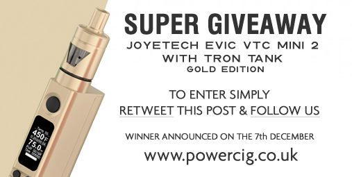 powercig's tweet photo. SUPER #GIVEAWAY - THE LATEST #EVICVTC2MINI KIT by #JOYETECH - RETWEET &amp; FOLLOW TO ENTER https://t.co/rLzda3CVIH https://t.co/bXr2gNgURz