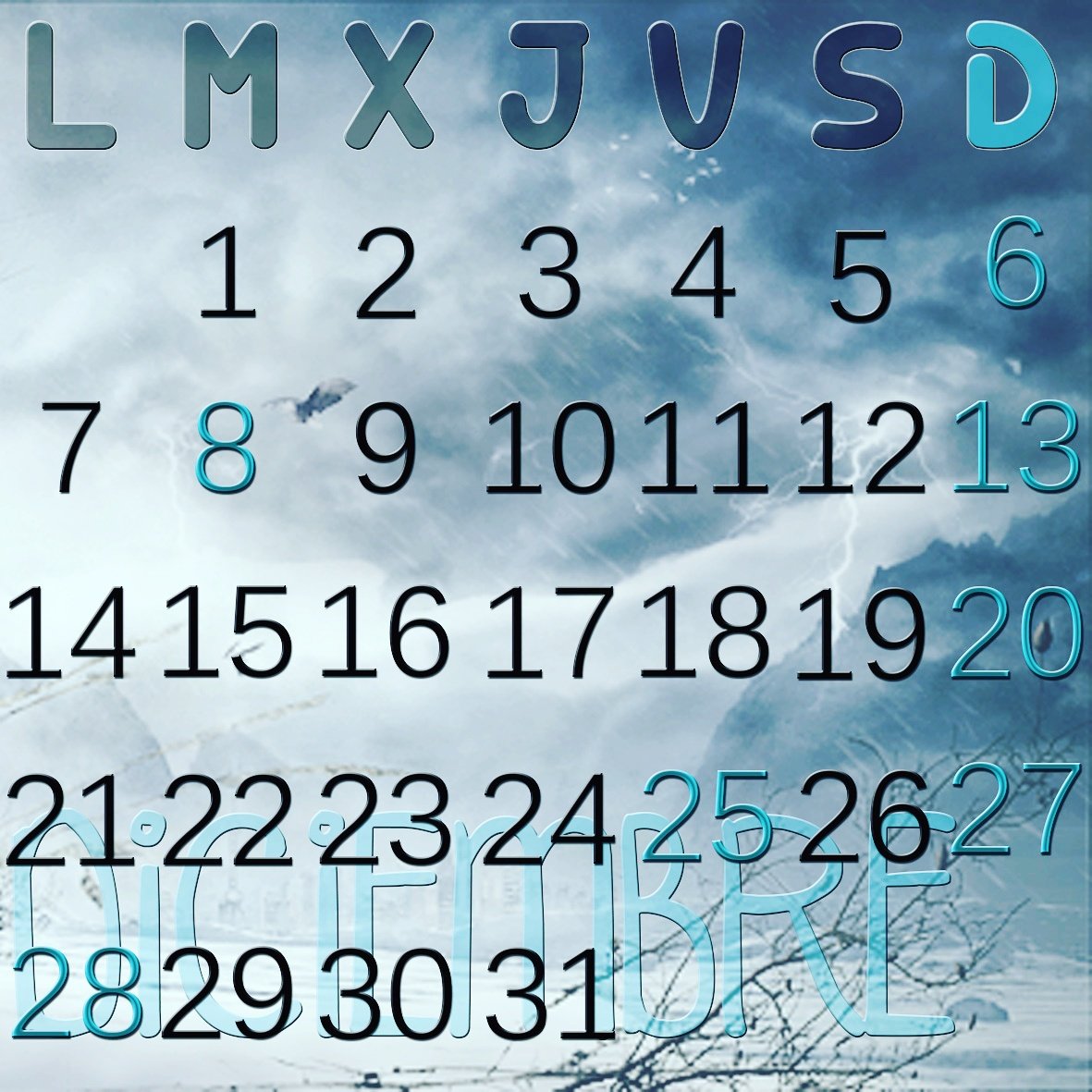 O_Bustindui's tweet photo. #happydecember #firstdayofdecember #christmas #calendar #calendario #diciembre #photoshop #graphicdesign #art https://t.co/DRPB25ROJg
