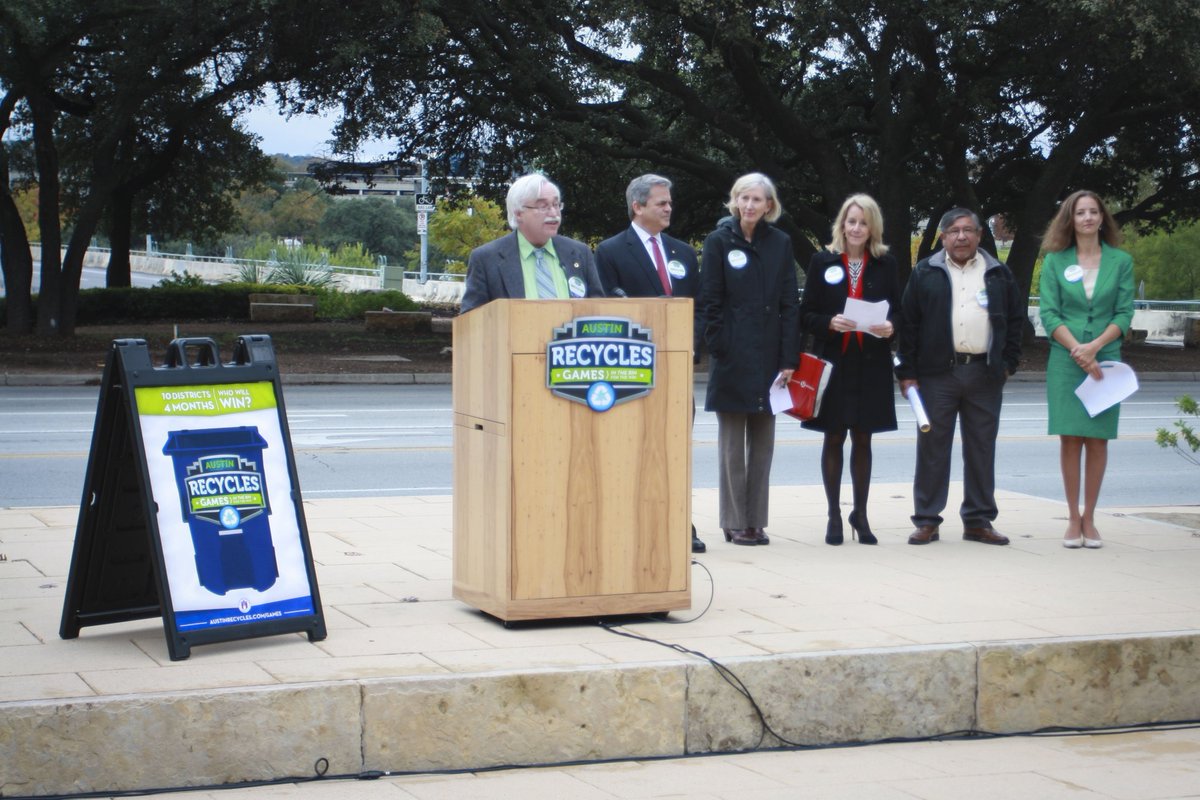 emlea's tweet image. Austin launches a competition among 10 city council districts to increase #recycling austintexas.gov/games