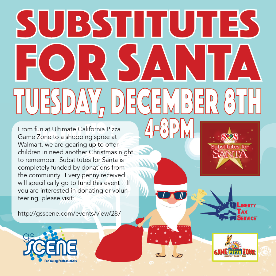 Volunteers needed for this year #Subs4Santa event on December 8th! Sign up today at gsscene.com/events/view/287