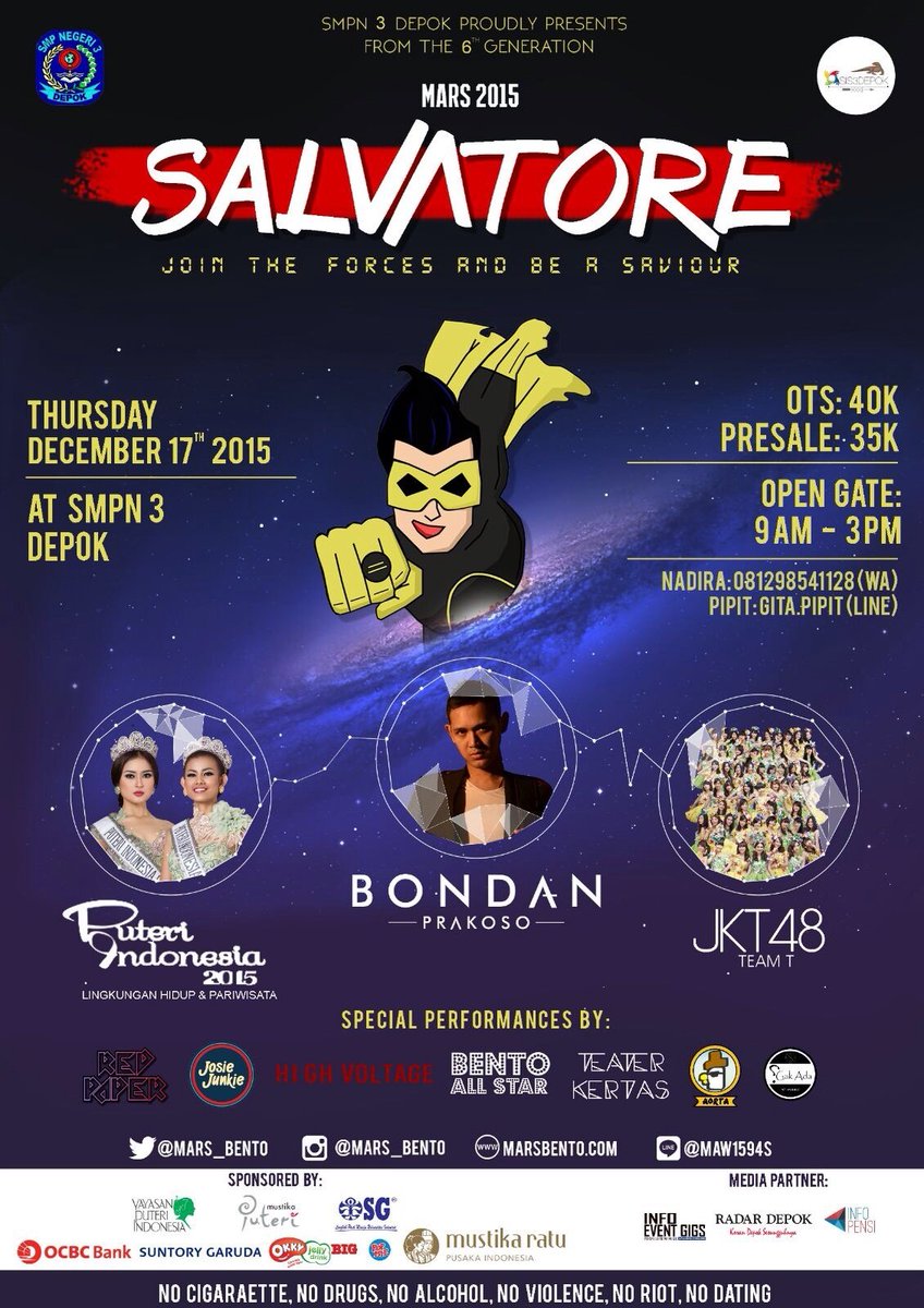 #infopensi SMPN 3 Depok Present <a href="/MARS_Bento/">MARS 2K16</a>