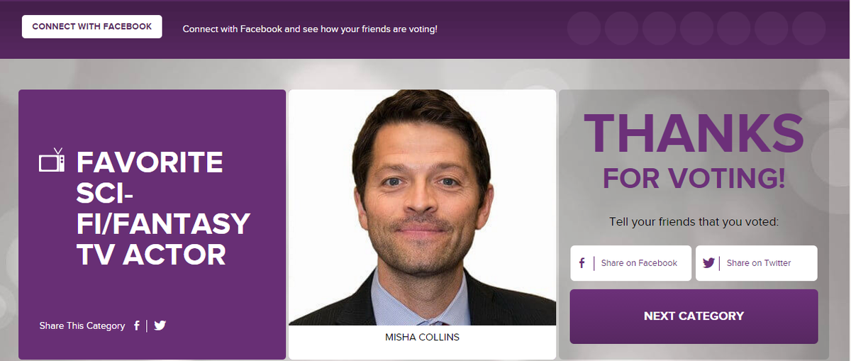 MyPrideSPN's tweet photo. Hunters,vamos votar no Misha Collins para o PCA. https://t.co/2QhyZLVPtq #PCAforMisha https://t.co/qSDQjZOi71