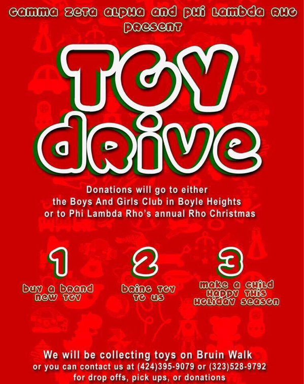 uclagammas's tweet photo. Join us, alongside las mujeres de @UCLARHOSAS for our Toy Drive. Bring a toy to put a #smile on a child's face. https://t.co/h7Cy9sLr7o