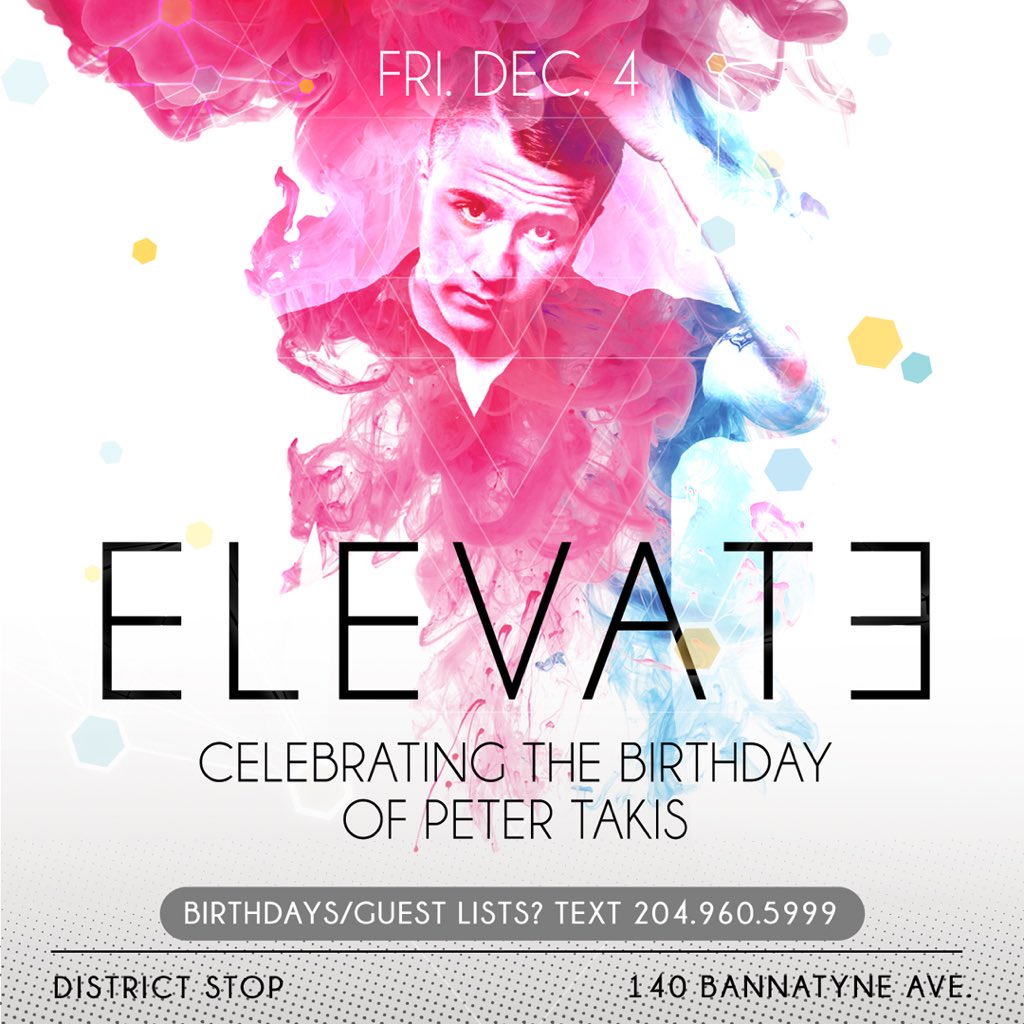 DistrictStop's tweet photo. Happy birthday to our resident DJ 💥🙌🏾 @takismusic. Join us this Friday (204) 396-9423 #ElevateFridays #DistrictStop https://t.co/qXON6o2czy
