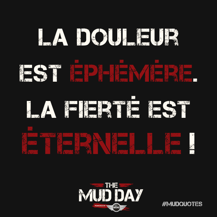 TheMudDay's tweet photo. Propose nous ta #MudQuote ! Elle sera peut-être sélectionnée pour figurer parmi les prochaines #MudQuotes ! https://t.co/pxrhtblwt8