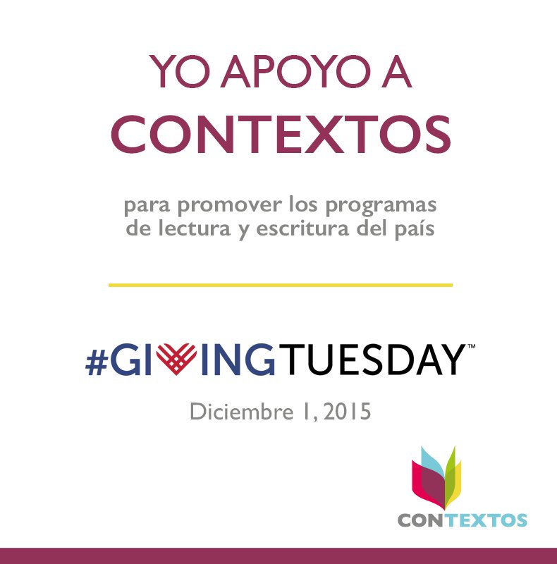 Yo ya ayudé a <a href="/ConTextos_SV/">ConTextos</a> y vos que estas esperando?! #GivingTuesday