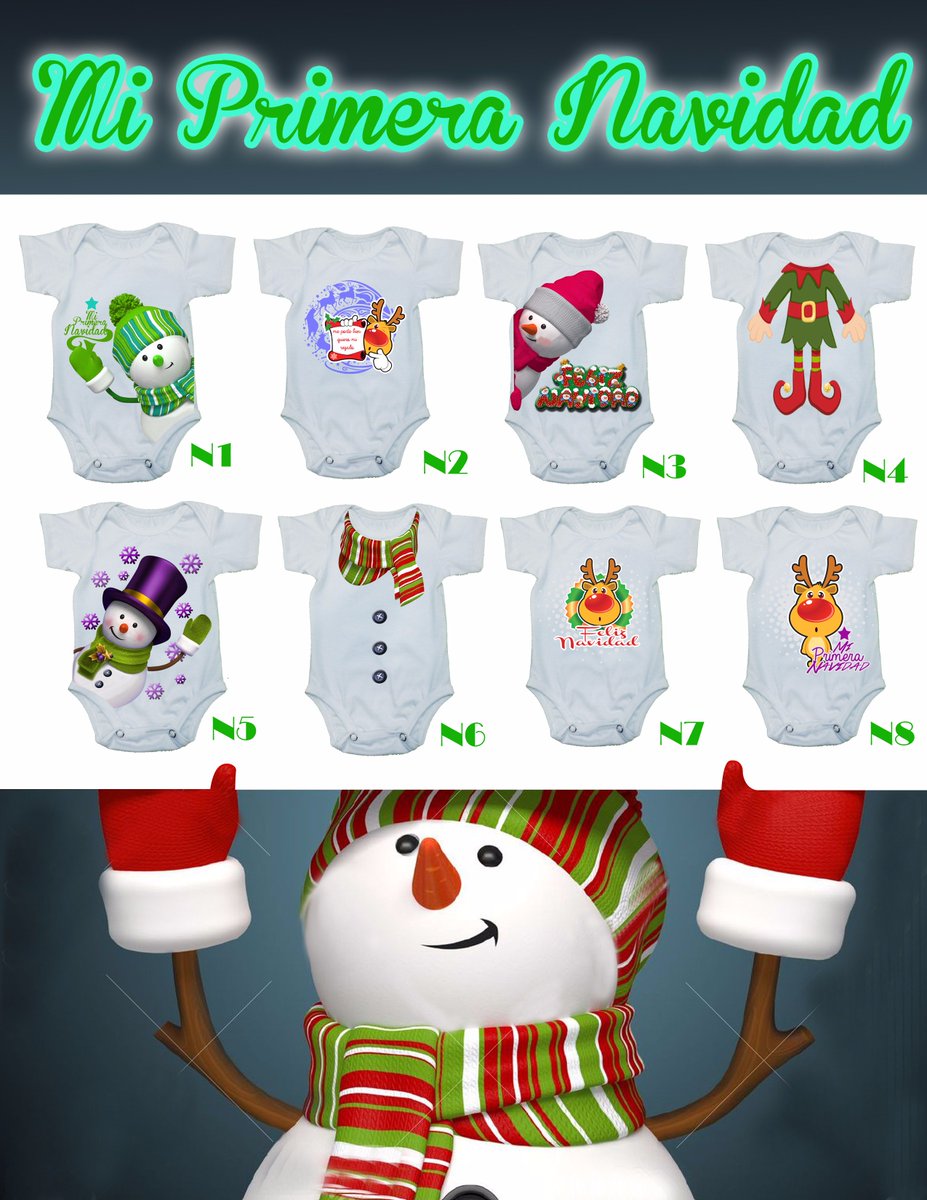 EnfoqueVisualC's tweet image. para esta navidad adquiere los body`s para tu bebito coleccion Mi primera Navidad