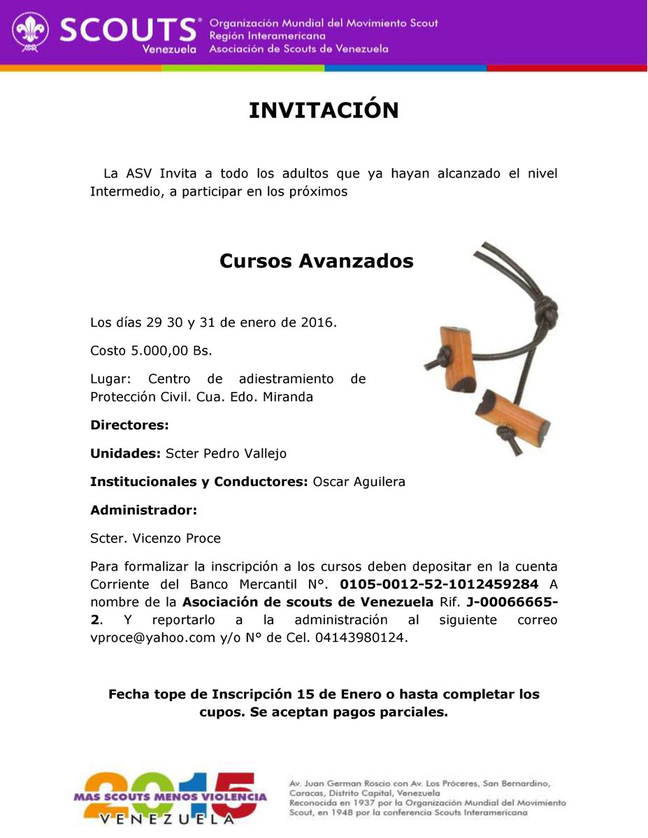 scoutsvenezuela's tweet image. #Adultos  #CursosAvanzados