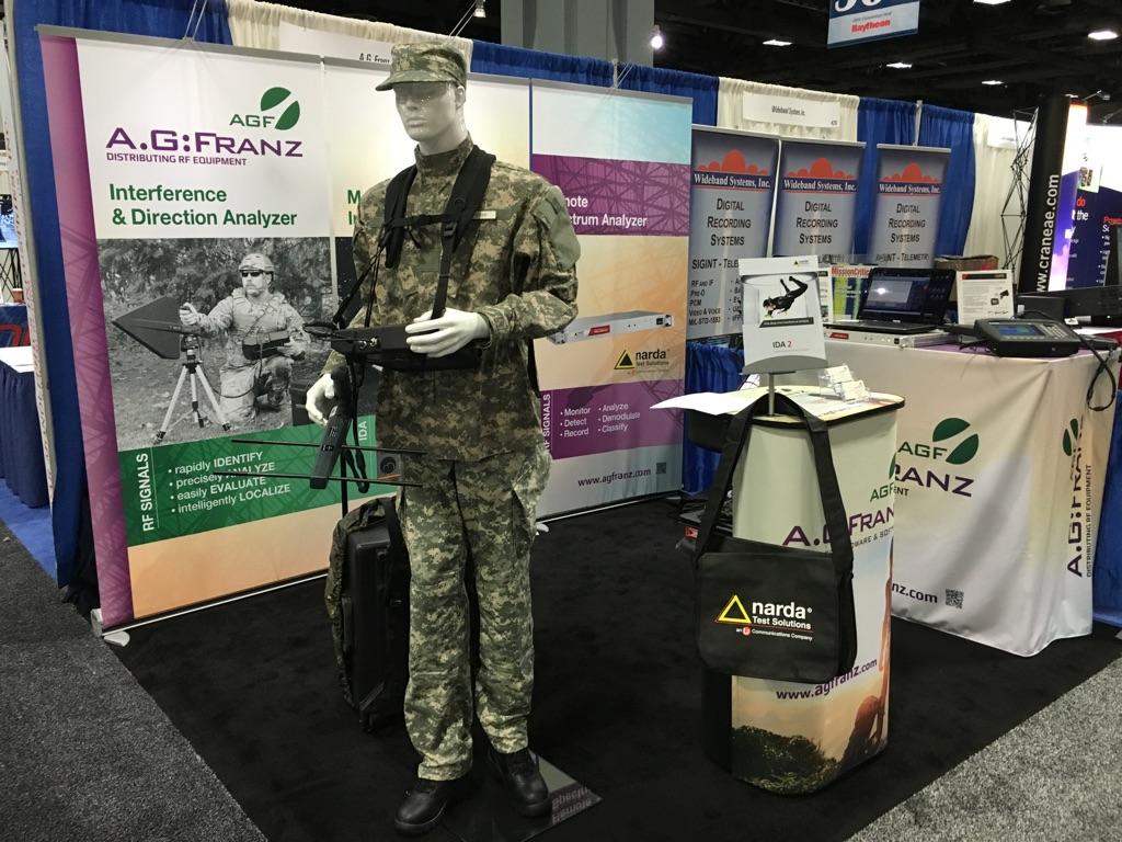 ag_franz's tweet photo. #AOC2015 is here! Come meet our new PFC Steve finding hidden signals with the Narda IDA2! https://t.co/RVnzqJfPH3