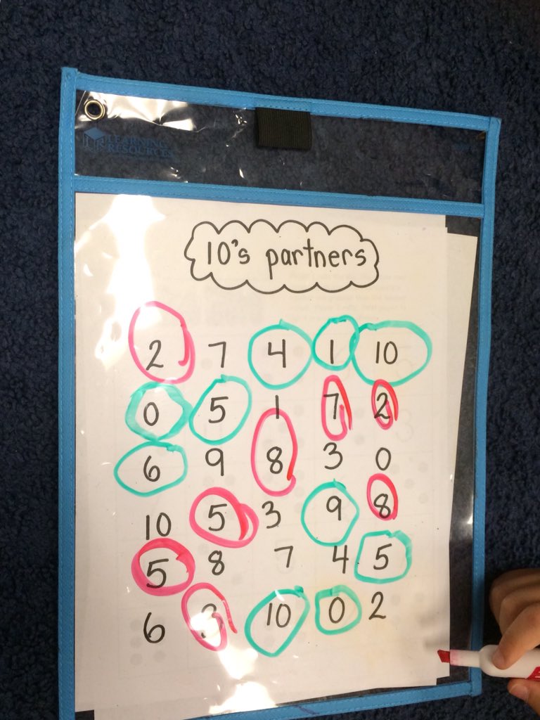 SusanCarrusca's tweet photo. Morning math stations in Div. 10! Mental math strategy: "Making 10" #sd38learn #sd38math https://t.co/DEnndpiFYE