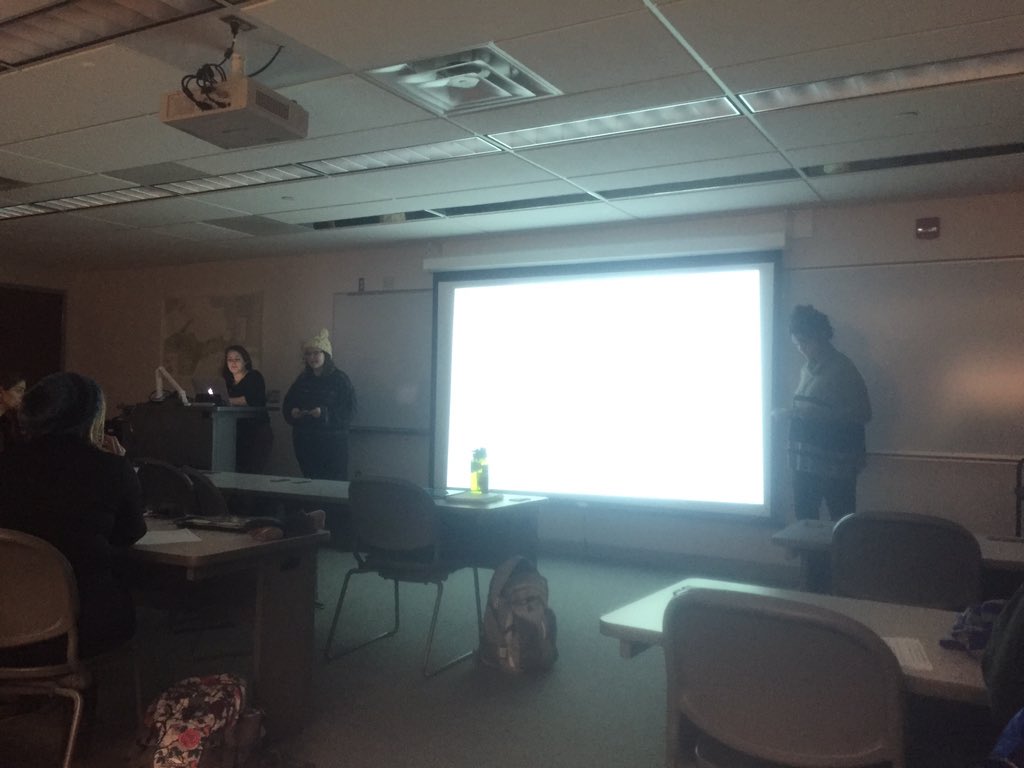 Students are prepping to present their sustainability ideas to faculty and staff in GC269