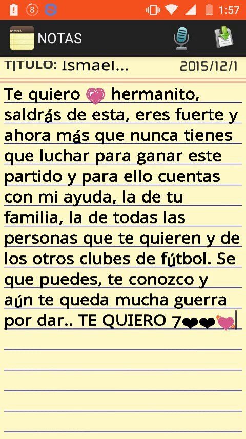 DeporteCLM's tweet photo. Emotiva carta de @Manu_Piti a Ismael, jugador de @UUdfuente #AnimoIsmael https://t.co/qk5S262X45