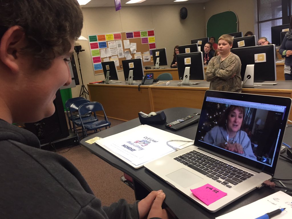 TParks's tweet photo. Our @HoweSchools MS Ss loved video chatting w/ creator of @rockourworld #oklaed #ROW21 #EduSketch #globaled https://t.co/mOMRwLn0DO