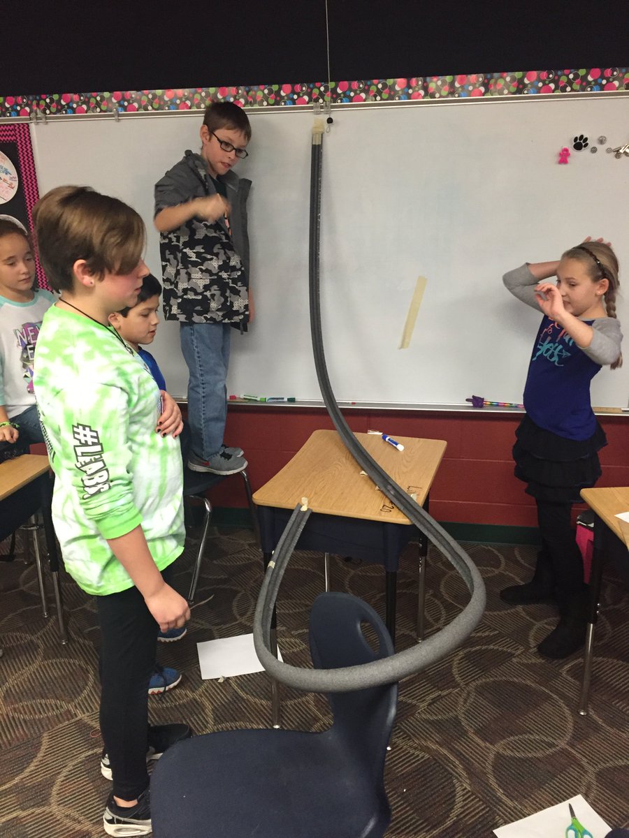 KBMissLarson's tweet photo. These engineers are working hard on constructing their Roller Coasters! #problemsolving #forceandmotion https://t.co/Pg9kkpyrub