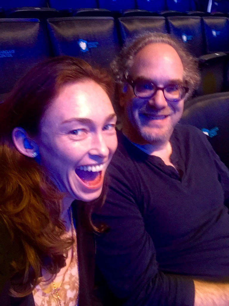 GraceKendallLit's tweet photo. Packed house for Nets v Suns!! So I made @barrygoldblatt take a selfie with me. #Nets1201 https://t.co/HVduONSOhj