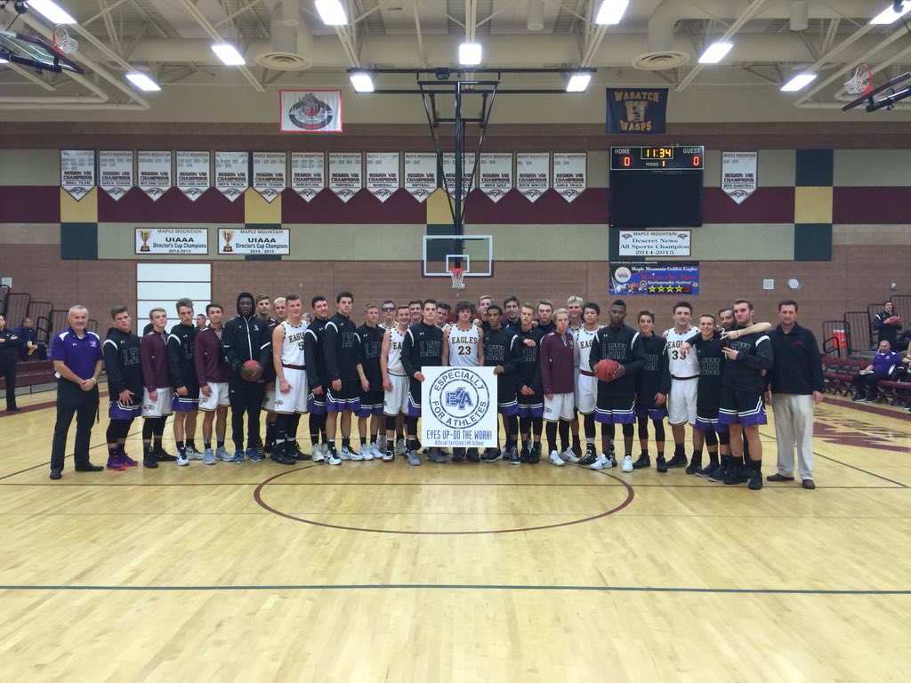 MapleMtnSports's tweet photo. Maple Mountain and @lehibasketball proud members of the @E4Afamily #eyesupdothework #competewithoutcontempt https://t.co/UWtvzduOpQ