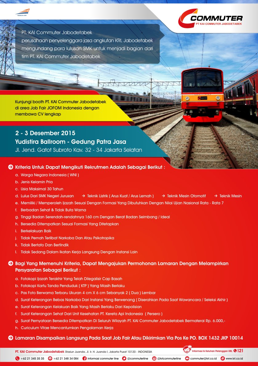 Job Fair PT. KAI Commuter Jabodetabek (KCJ)
