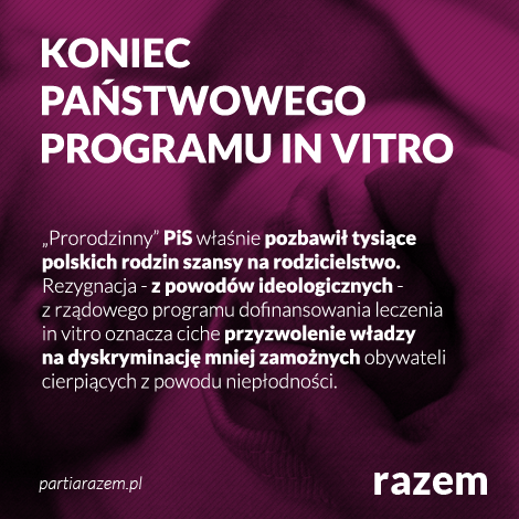 partiarazem's tweet photo. Minister Radziwiłł informuje, że tysiące rodzin zostaną pozbawione szans na rodzicielstwo. "Polityka prorodzinna". https://t.co/OIDyXlLwtk