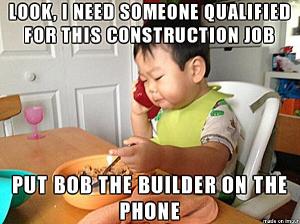 LGFlint's tweet photo. If Bob the Builder happens to not be available... give us a call for all of your construction needs. https://t.co/8Ho4q49dQA
