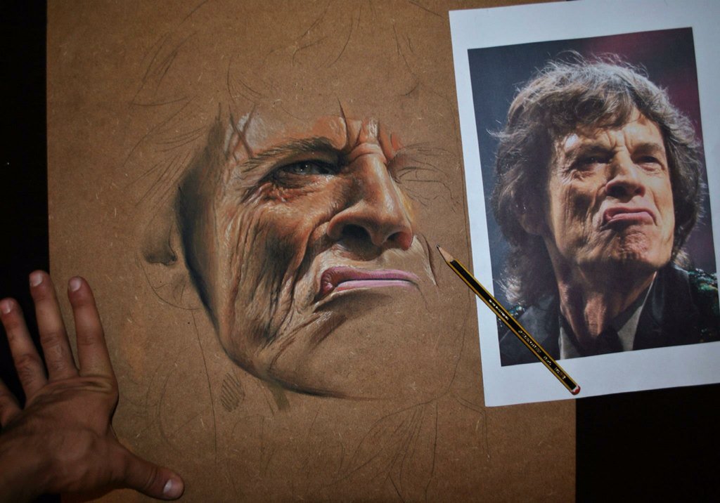 Pol_tattoo's tweet photo. JAGGER <3 

Proceso: pastel sobre tabla. https://t.co/wmmsNaooX1