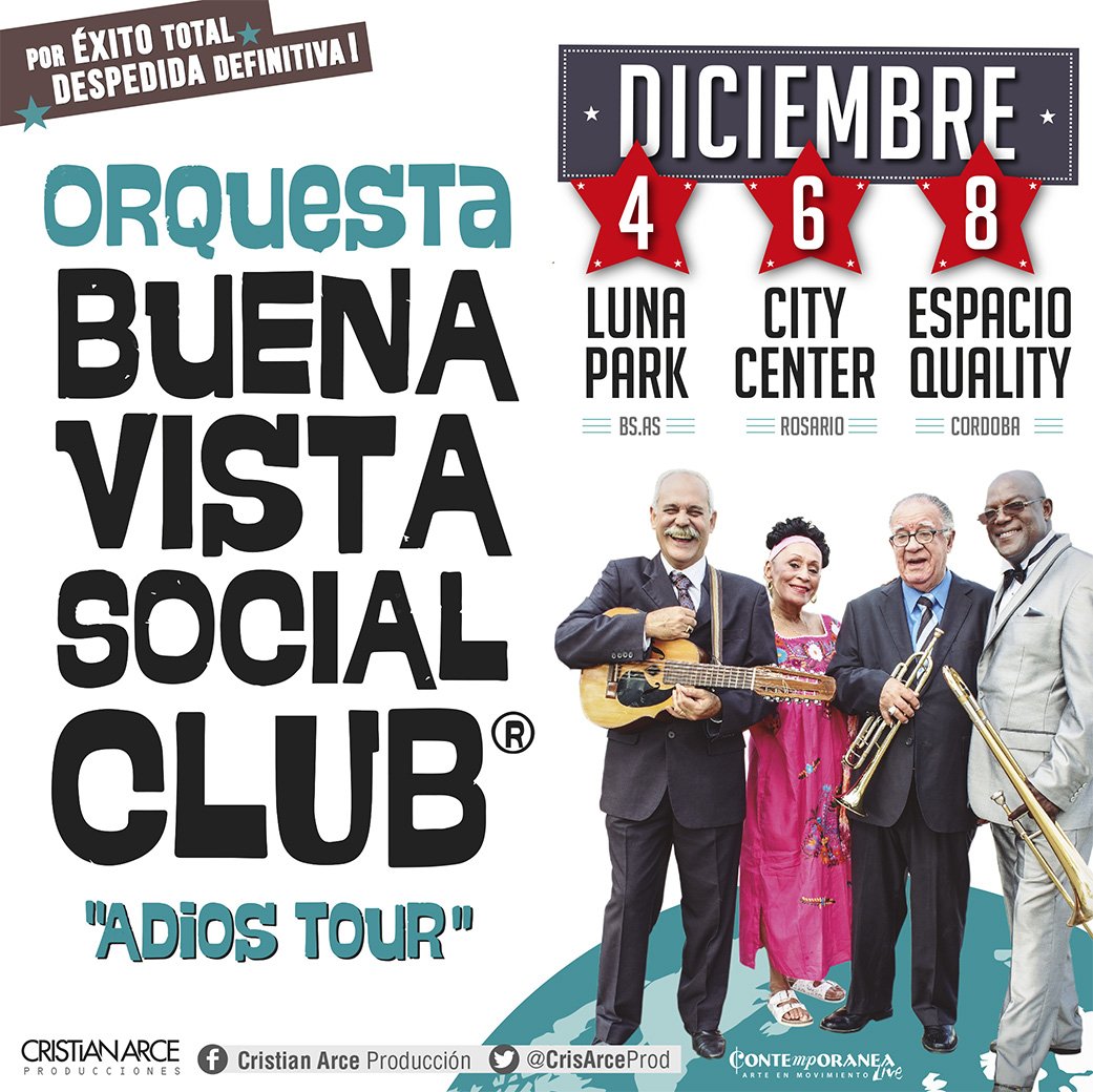 PFYGProdu's tweet photo. #Semana de  #Lujo con Orquesta Buena Vista Social Club en #Argentina. https://t.co/oZu5icBgfL