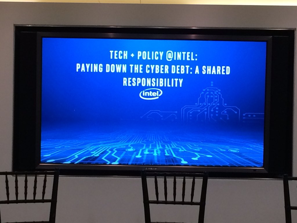 IntelPolicy's tweet photo. Looking forward to @intel's #techpluspolicy on #cybersecurity with Ari Schwartz, Chris Young &amp; @BenjaminWittes! https://t.co/QpkbVoTHMt