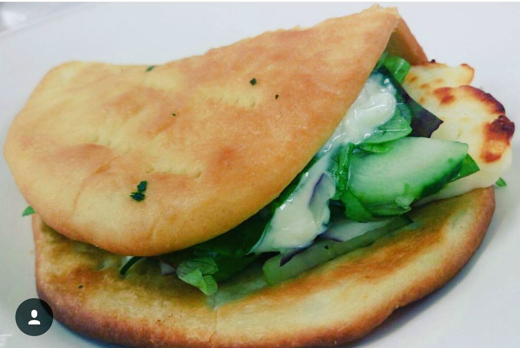 illusion_fusion's tweet photo. Who loves halloumi cheese? And nothing can complete that but a freshly baked pita bread! Yum!! #fusion #comingsoon https://t.co/ZmOauFM5u9
