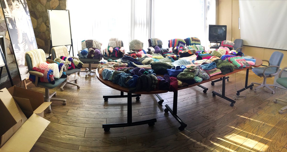 hullcalgary's tweet photo. POWER @TransAlta, thank you for donating 1000s of hrs to knit beautiful items for @hullcalgary kids! #GivingTuesday https://t.co/ZwiXNwhEFt
