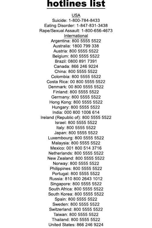 Image result for suicide hotlines