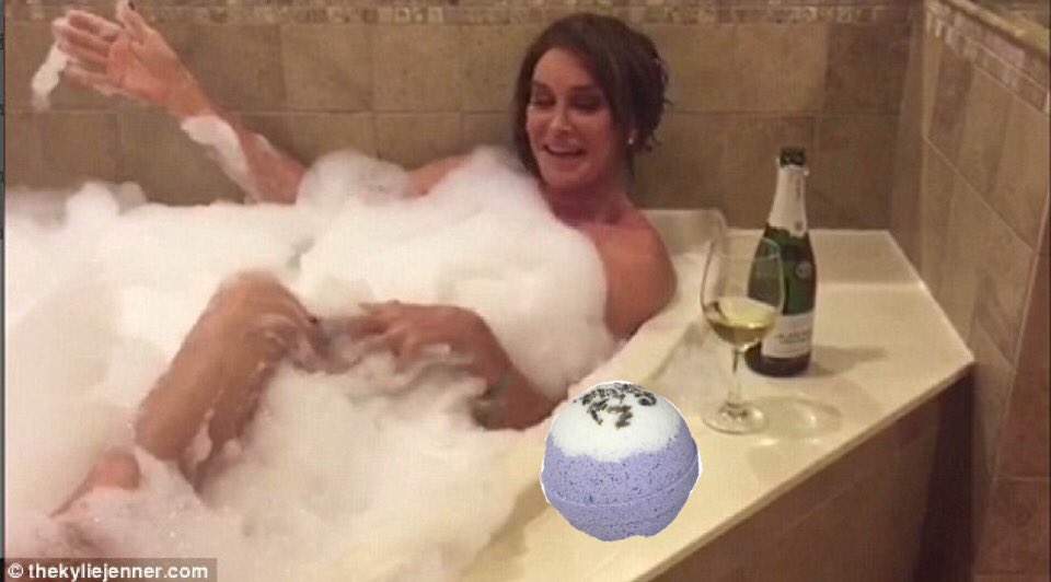 So_fizz_ticated's tweet photo. Are you wondering how @Caitlyn_Jenner won Women of the year? Because of our lavender af bath bombs #Sofizzticated https://t.co/1heX17XOY2