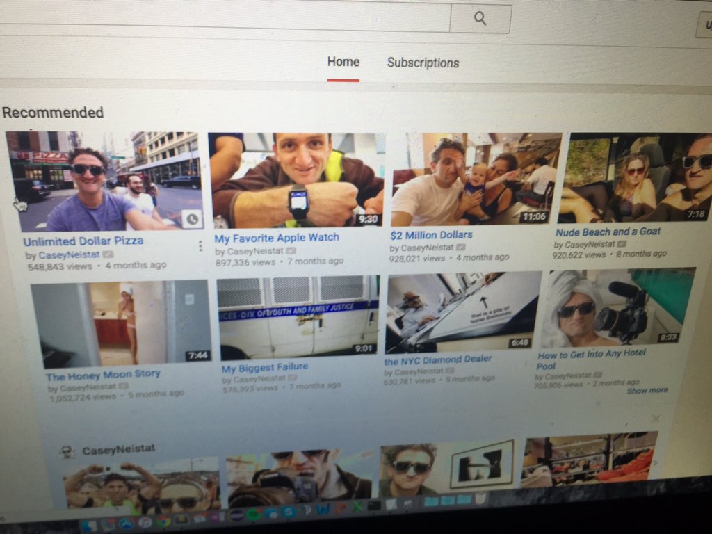 ChrisDMack's tweet photo. YouTube know me. @CaseyNeistat https://t.co/A5ArlU537w
