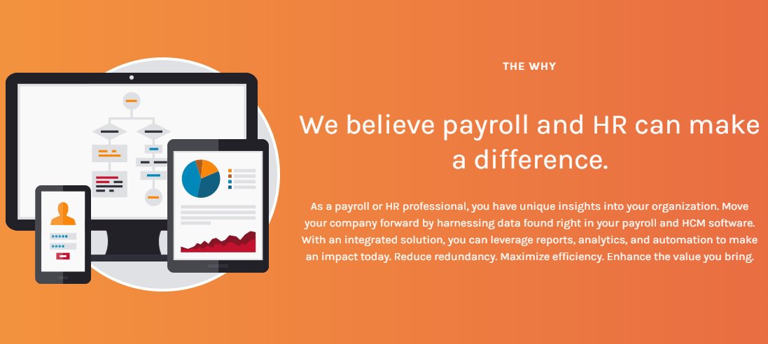 Paylocity's tweet photo. Why Paylocity? Because we believe #Payroll and #HR can make a difference. Learn more: https://t.co/T8cBooINGq https://t.co/5OM6eIpCAy