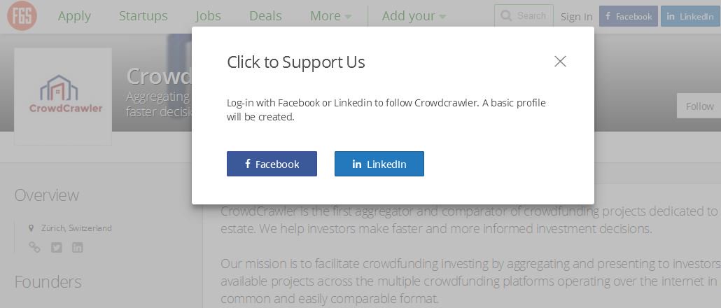 CrowdCrawler's tweet photo. Competing 4 Swiss FinTech Award! Follow us on F6S to show ur support https://t.co/byF8wLfhaD #realestatecrowdfunding https://t.co/sstZ8IN5GV